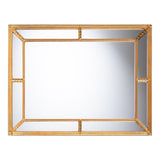 Iskra Rectangular Mirror with Antique Goldleaf Frame by Wicker Fair