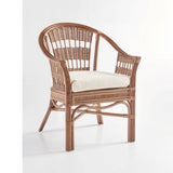 Bermuda Whitewash or Pecan Captains Dining Arm Chairs Model 1421 from South Sea Rattan