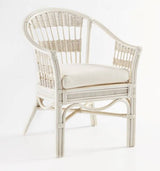 Bermuda Whitewash or Pecan Captains Dining Arm Chairs Model 1421 from South Sea Rattan