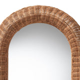 Brisia Arched Rattan Wall Mirror - Handwoven Wicker Framed Mirror by Wicker Fair