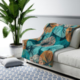 Island Floral Sherpa Fleece Blanket