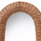 Brisia Oval Rattan Wall Mirror - Handwoven Wicker Framed Mirror by Wicker Fair