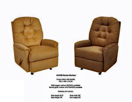 Upholstered Recliner by Stanley Chair Model 147RR