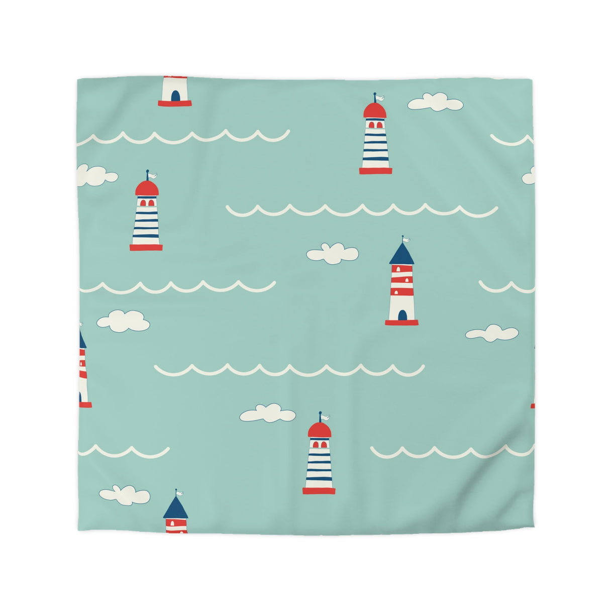 Seaside Beam Microfiber Duvet Cover