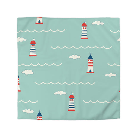 Seaside Beam Microfiber Duvet Cover