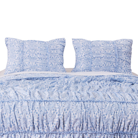 Blue Wave Ruffle Sham