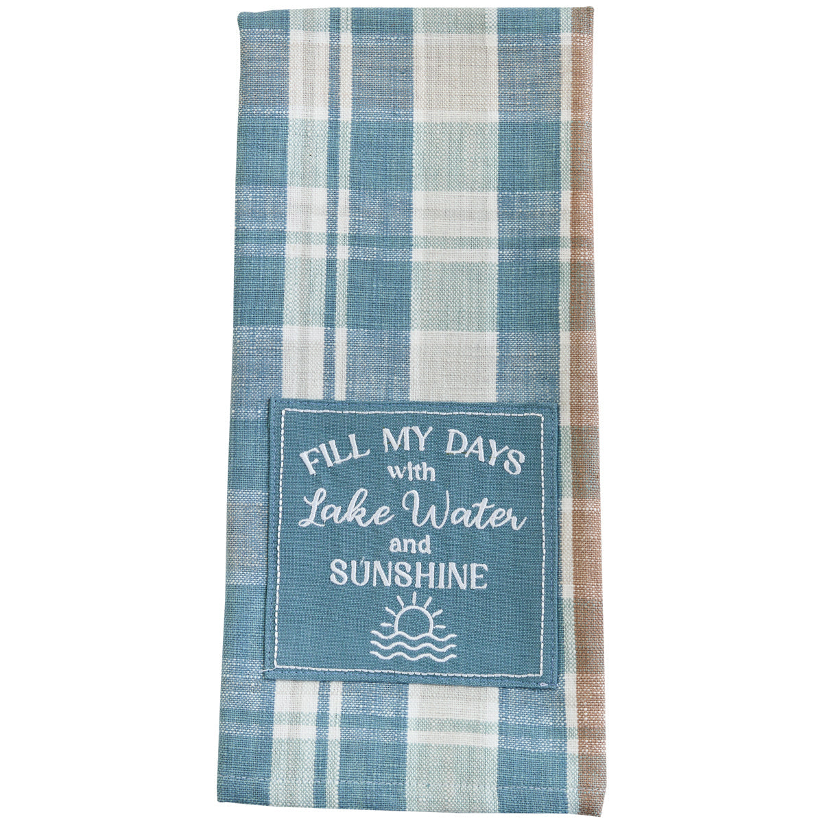 Beachside Plaid Decorative Dishtowel