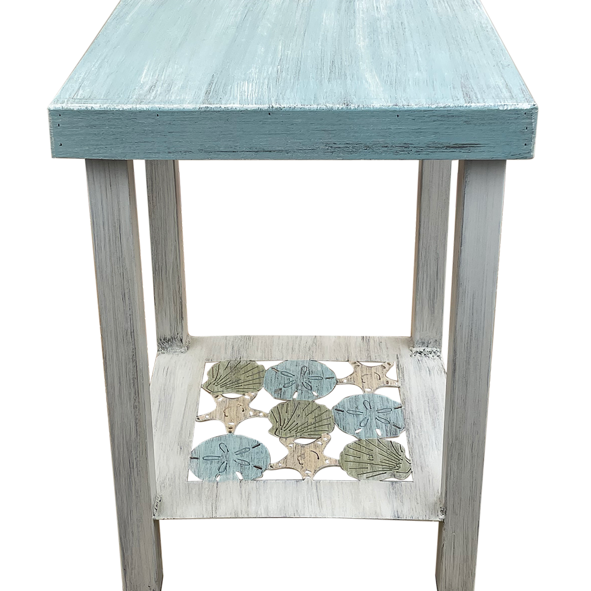 Multi Shell Square End Table – AmericanRattan