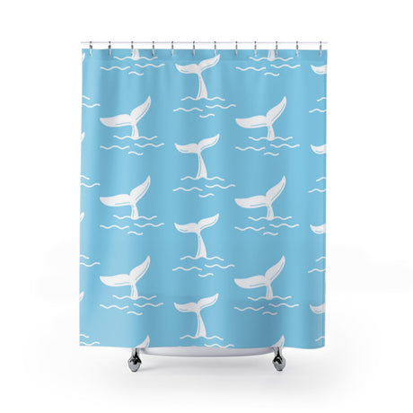 Whale Tail Shower Curtain