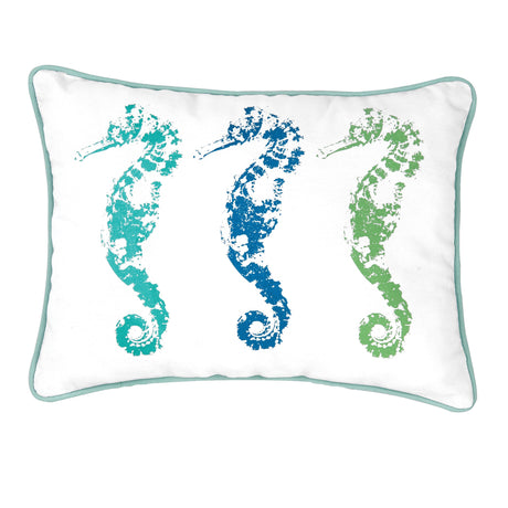 Seahorse Trio Throw Pillow