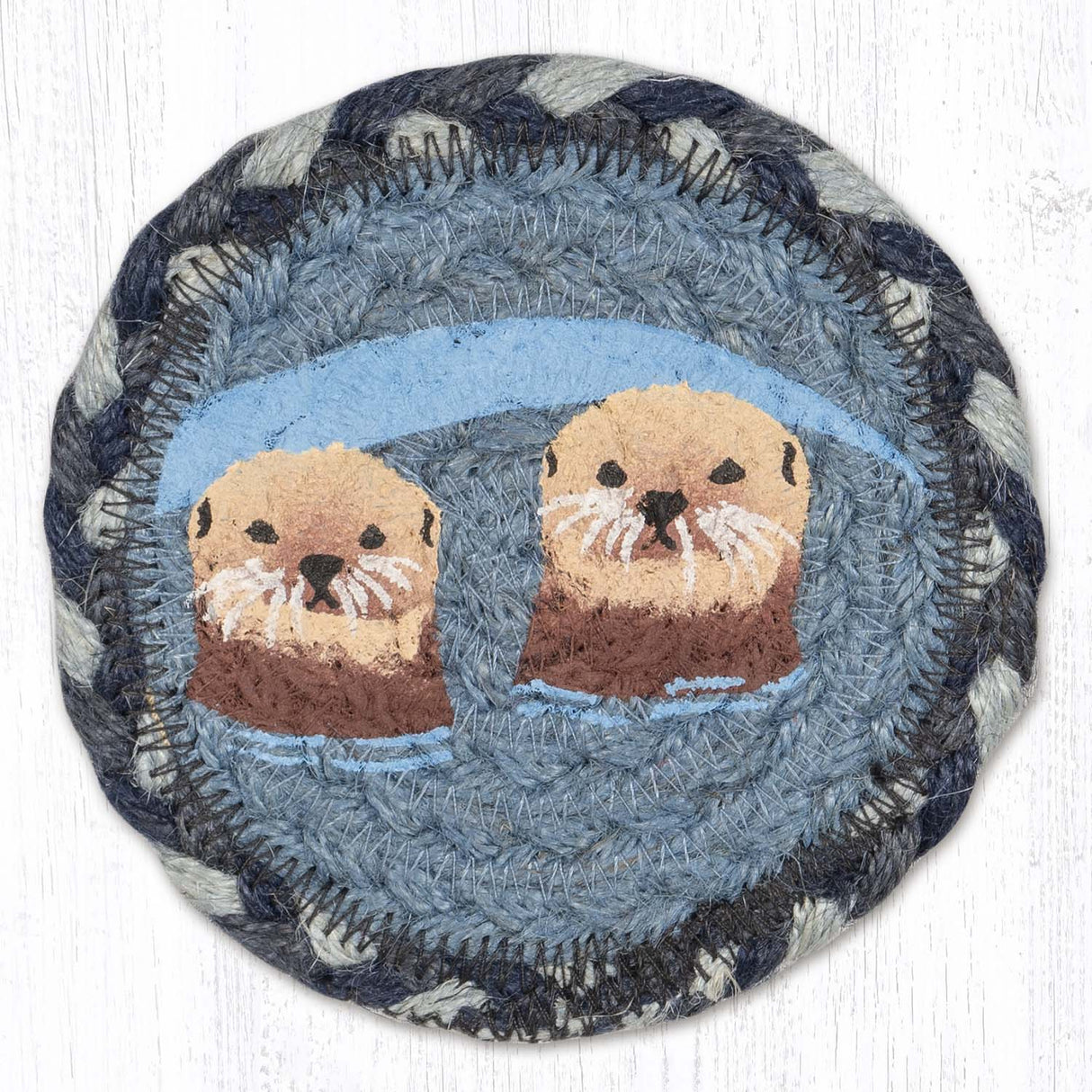 Sea Otter Friends Printed Coaster