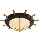 Nautical Wheel 74" Flush Mount