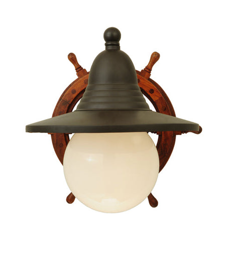 Nautical Wheel 12.5" Wall Sconce