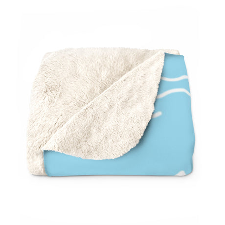 Whale Tail Sherpa Fleece Blanket