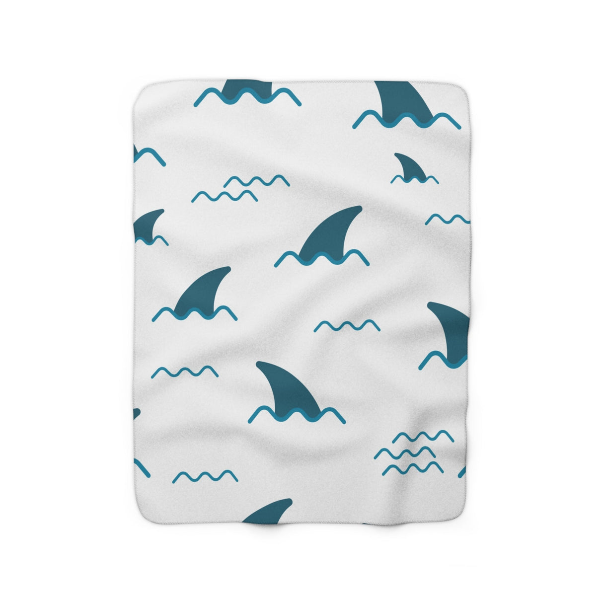 White Shark Sherpa Fleece Blanket