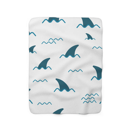 White Shark Sherpa Fleece Blanket