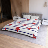 Starfish Stripe Microfiber Duvet Cover