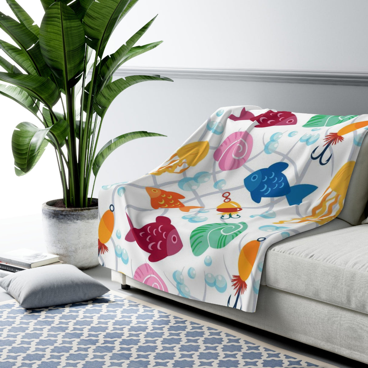 Bubble Sea Sherpa Fleece Blanket