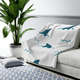 White Shark Sherpa Fleece Blanket
