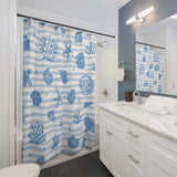 Coastal Sea Life Shower Curtain