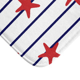 Starfish Stripe Bath Mat