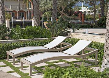 Bazza Outdoor MGP Sling Four-Position Contour Armless Chaise by Telescope Casual Model 1030-Z030