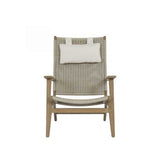 Coastal Teak Outdoor Cushionless High Back Chair by Sunset West Model 5502-21HB