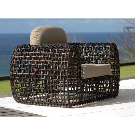 Dynasty Outdoor Armchair with Sunbrella Cushion Model 22381-BMNP-CUSH by Skyline Design