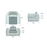 Dynasty Outdoor 5-Piece Seating Set with Sunbrella Cushion Model 22383-WMNP-5PC-CUSH by Skyline Design