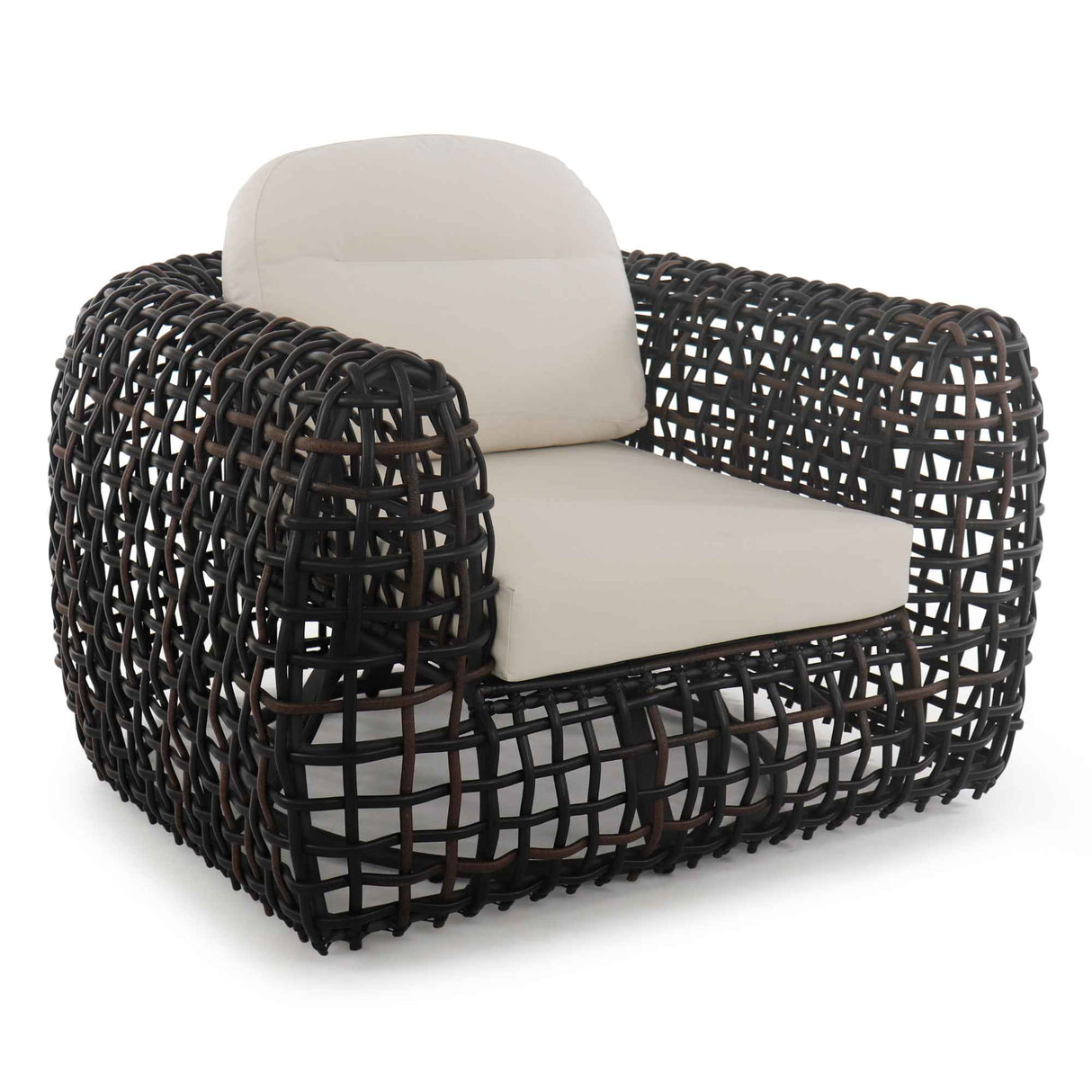 Dynasty Outdoor Swivel Armchair with Sunbrella Cushion Model 22382-BMNP-CUSH by Skyline Design