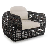 Dynasty Outdoor Swivel Armchair with Sunbrella Cushion Model 22382-BMNP-CUSH by Skyline Design