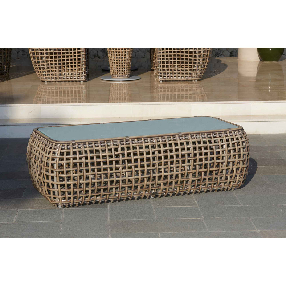 Dynasty Outdoor 5-Piece Seating Set with Sunbrella Cushion Model 22383-KMNP-5PC-CUSH by Skyline Design