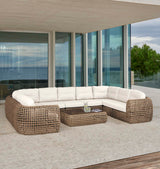 Dynasty Outdoor 10-Piece Sectional Set with Sunbrella Cushions Model 22389-WMNP-10PC by Skyline Design