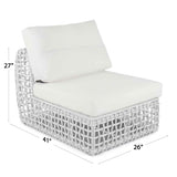 Dynasty Outdoor 10-Piece Sectional Set with Sunbrella Cushions Model 22389-WMNP-10PC by Skyline Design