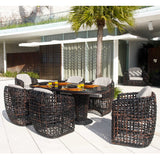 Dynasty Outdoor 7-Piece Dining Set with Sunbrella Cushion Model 22460-BMNP-7PC-CUSH by Skyline Design