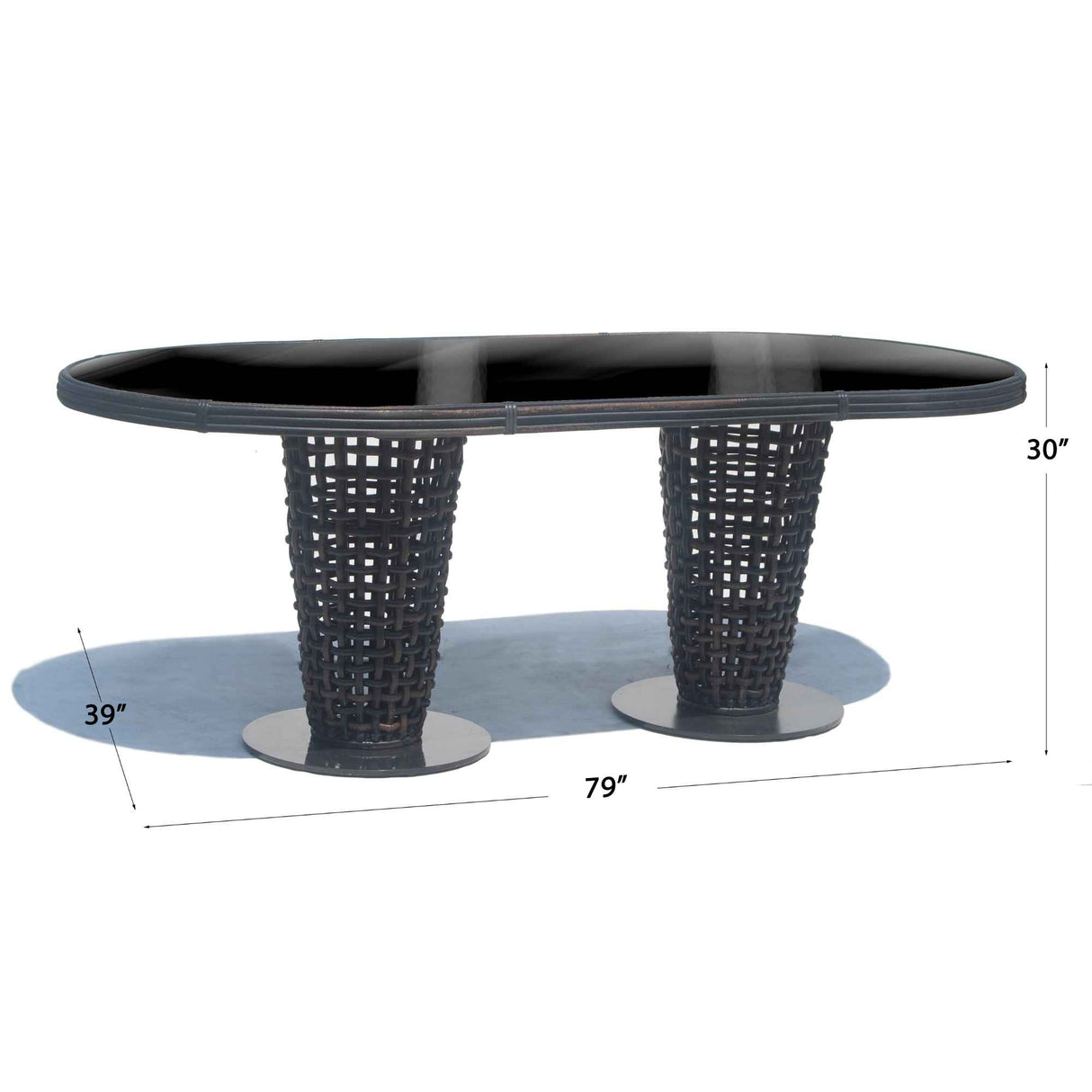 Dynasty Outdoor 7-Piece Dining Set with Sunbrella Cushion Model 22460-BMNP-7PC-CUSH by Skyline Design