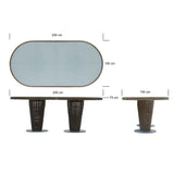Dynasty Outdoor 7-Piece Dining Set with Sunbrella Cushion Model 22460-KMNP-7PC-CUSH by Skyline Design