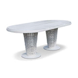 Dynasty Outdoor 7-Piece Dining Set with Sunbrella Cushion Model 22460-WMNP-7PC-CUSH by Skyline Design