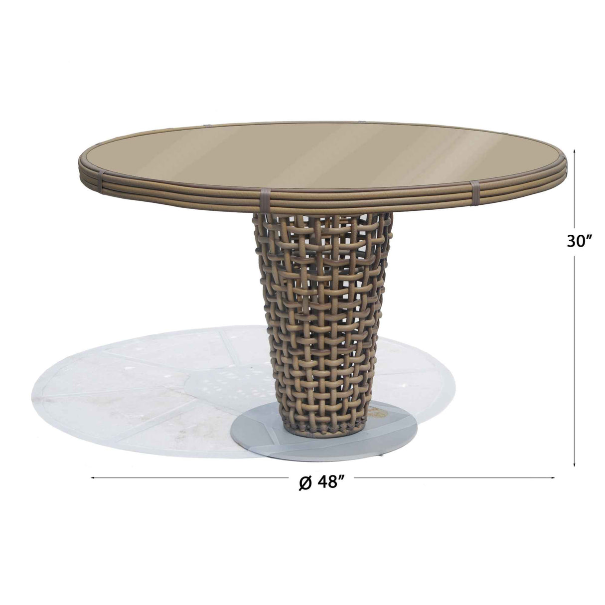 Dynasty Outdoor 5-Piece Dining Set with Sunbrella Cushion Model 22461-KMNP-5PC-CUSH by Skyline Design