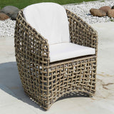 Dynasty Outdoor Dining Armchair with Sunbrella Cushion Model 22462-KMNP-CUSH by Skyline Design