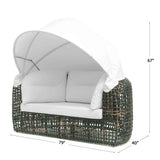 Dynasty Outdoor Daybed with Canopy and Sunbrella Cushions Model 22467-BMNP-CUSH by Skyline Design