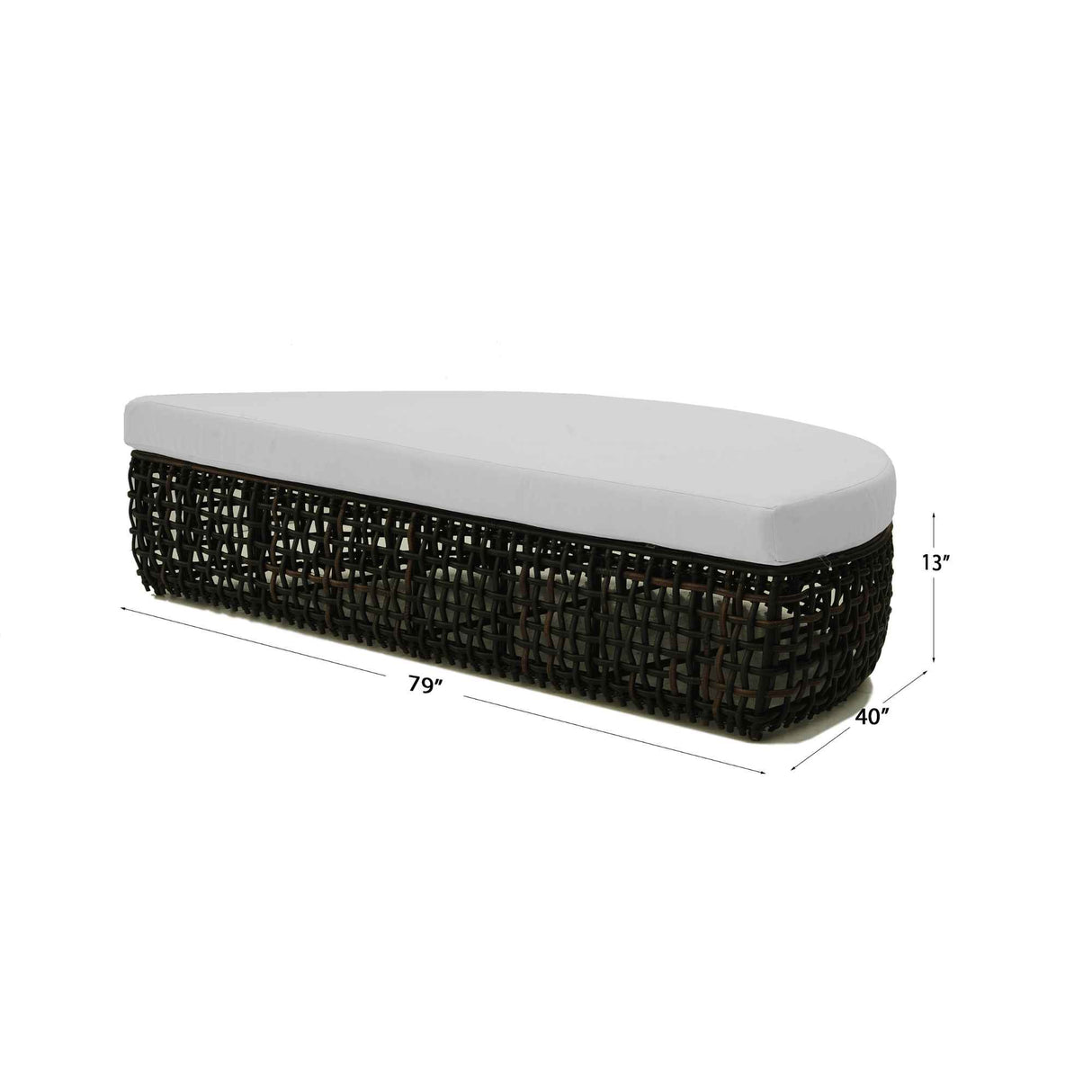 Dynasty Outdoor Daybed with Canopy and Sunbrella Cushions Model 22467-BMNP-CUSH by Skyline Design