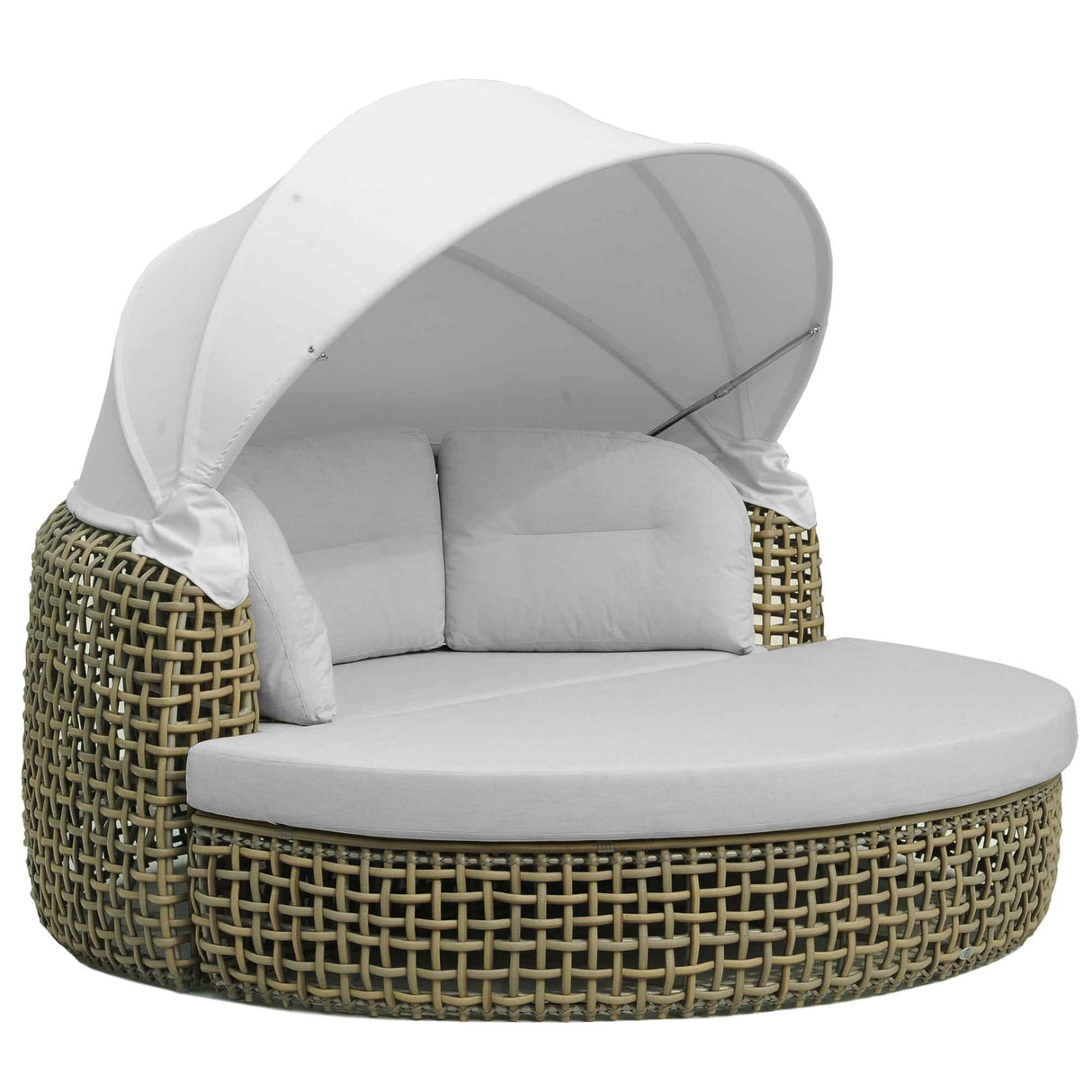 Dynasty Outdoor Daybed with Canopy and Sunbrella Cushions Model 22467-KMNP-CUSH by Skyline Design