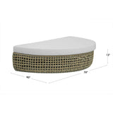 Dynasty Outdoor Daybed with Canopy and Sunbrella Cushions Model 22467-KMNP-CUSH by Skyline Design