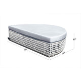Dynasty Outdoor Daybed with Canopy and Sunbrella Cushions Model 22467-WMNP-CUSH by Skyline Design