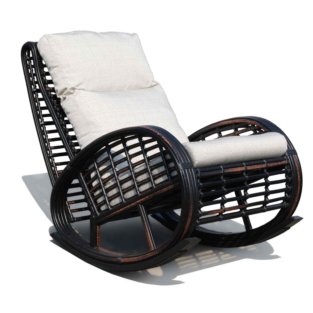 Dynasty Outdoor Rocker with Sunbrella Cushion Model 22858-BMNP-CUSH by Skyline Design