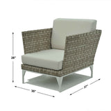 Brafta Outdoor 5-Piece Seating Set with Sunbrella Cushions Model 22933-SSFF-5PC-CUSH by Skyline Design