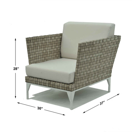 Brafta Outdoor 5-Piece Seating Set with Sunbrella Cushions Model 22933-SSFF-5PC-CUSH by Skyline Design