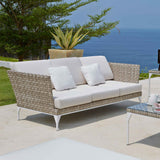 Brafta Outdoor Sofa with Sunbrella Cushion Model 22933-SSFF-CUSH by Skyline Design