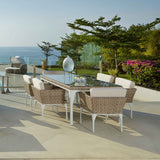 Brafta Outdoor 7-Piece Dining Set with Sunbrella Cushions Model 22936-SSFF-7PC-CUSH by Skyline Design